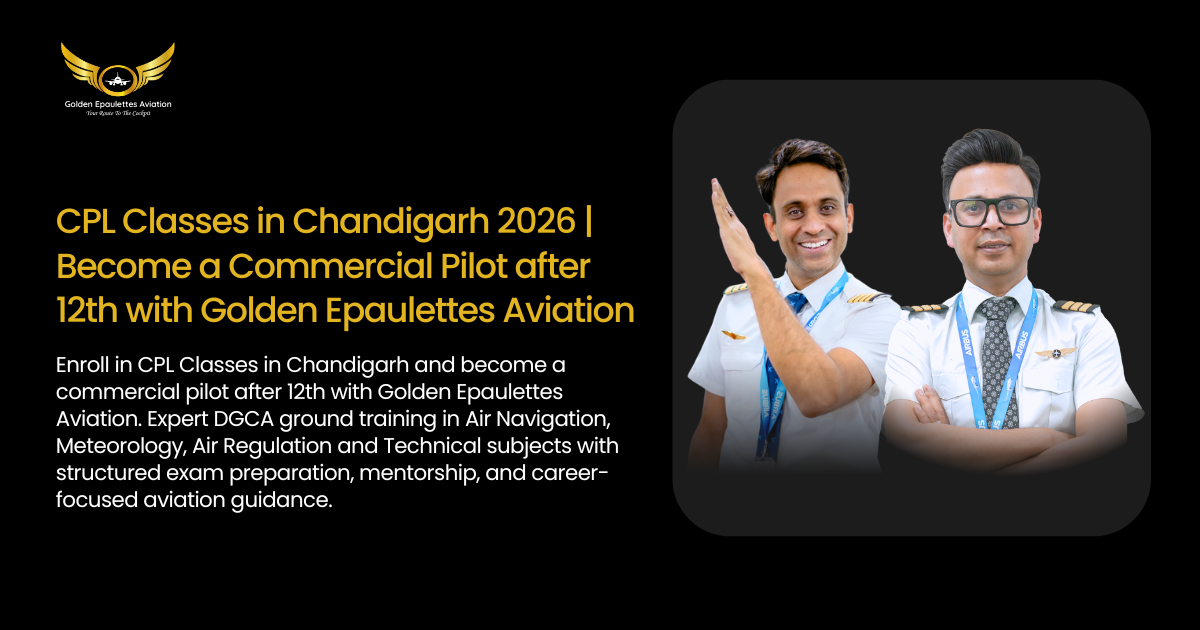 CPL Classes in Chandigarh 2026 | Become a Commercial Pilot after 12th with Golden Epaulettes Aviation