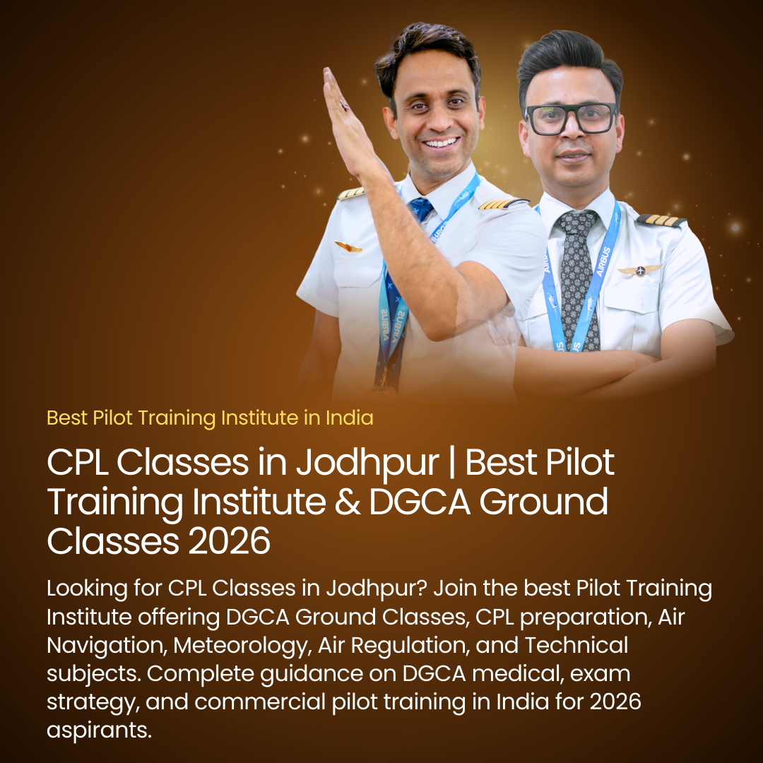 CPL Classes in Jodhpur 2026 | Best Pilot Training Institute for DGCA Ground Classes & Become a Pilot after 12th