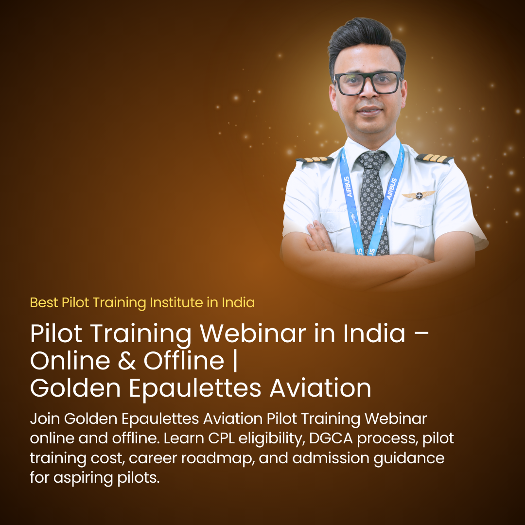 Pilot Training Webinar in India – Online & Offline | Golden Epaulettes Aviation