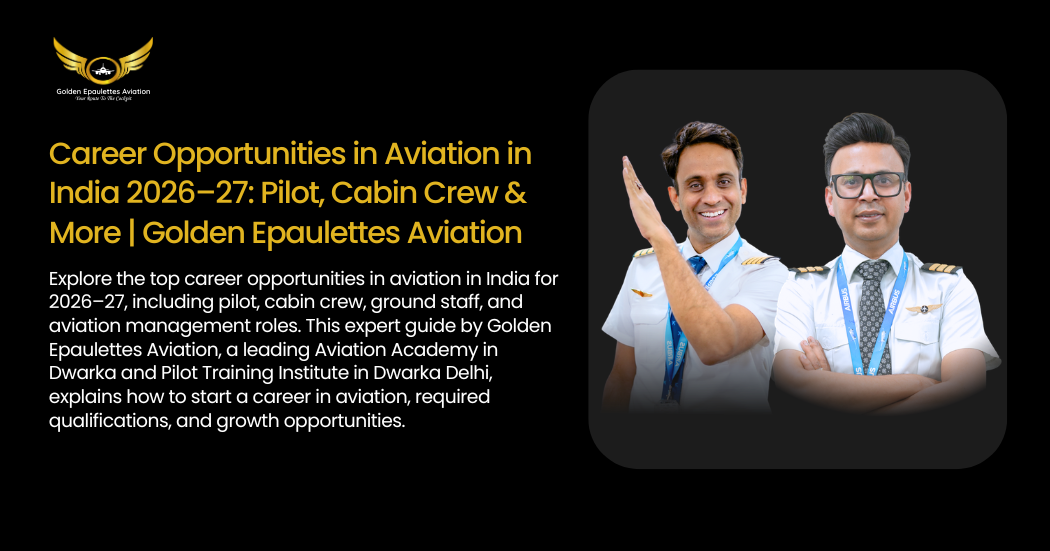 Career Opportunities in Aviation in India 2026-27 | Golden Epaulettes ...