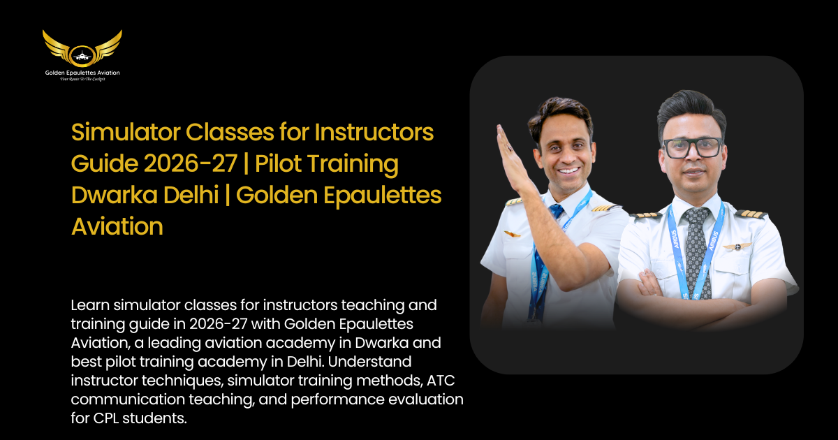 Simulator Classes for Instructors Guide 2026-27 | Pilot Training Dwarka ...