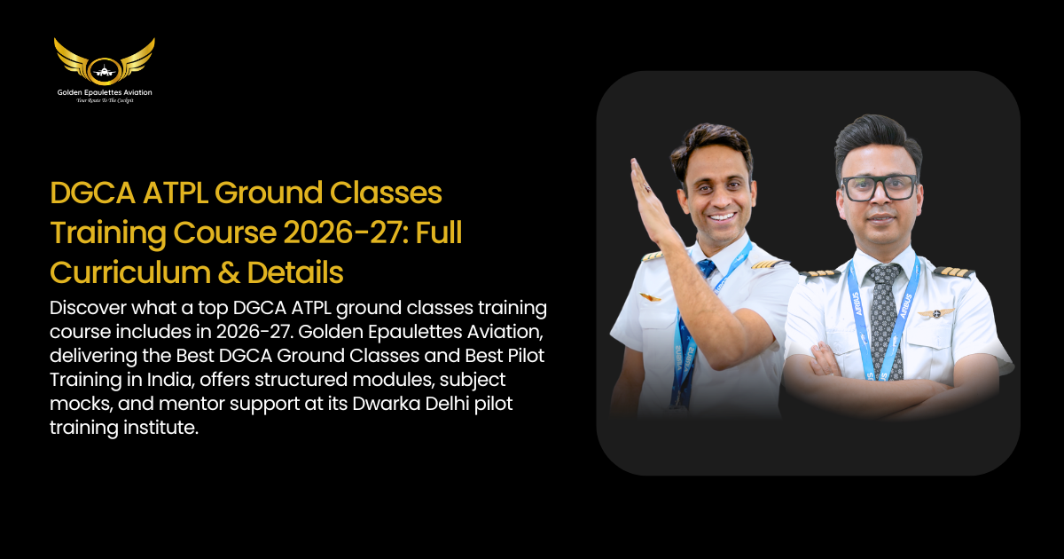 DGCA ATPL Ground Classes Training Course 2026-27 | Golden Epaulettes ...