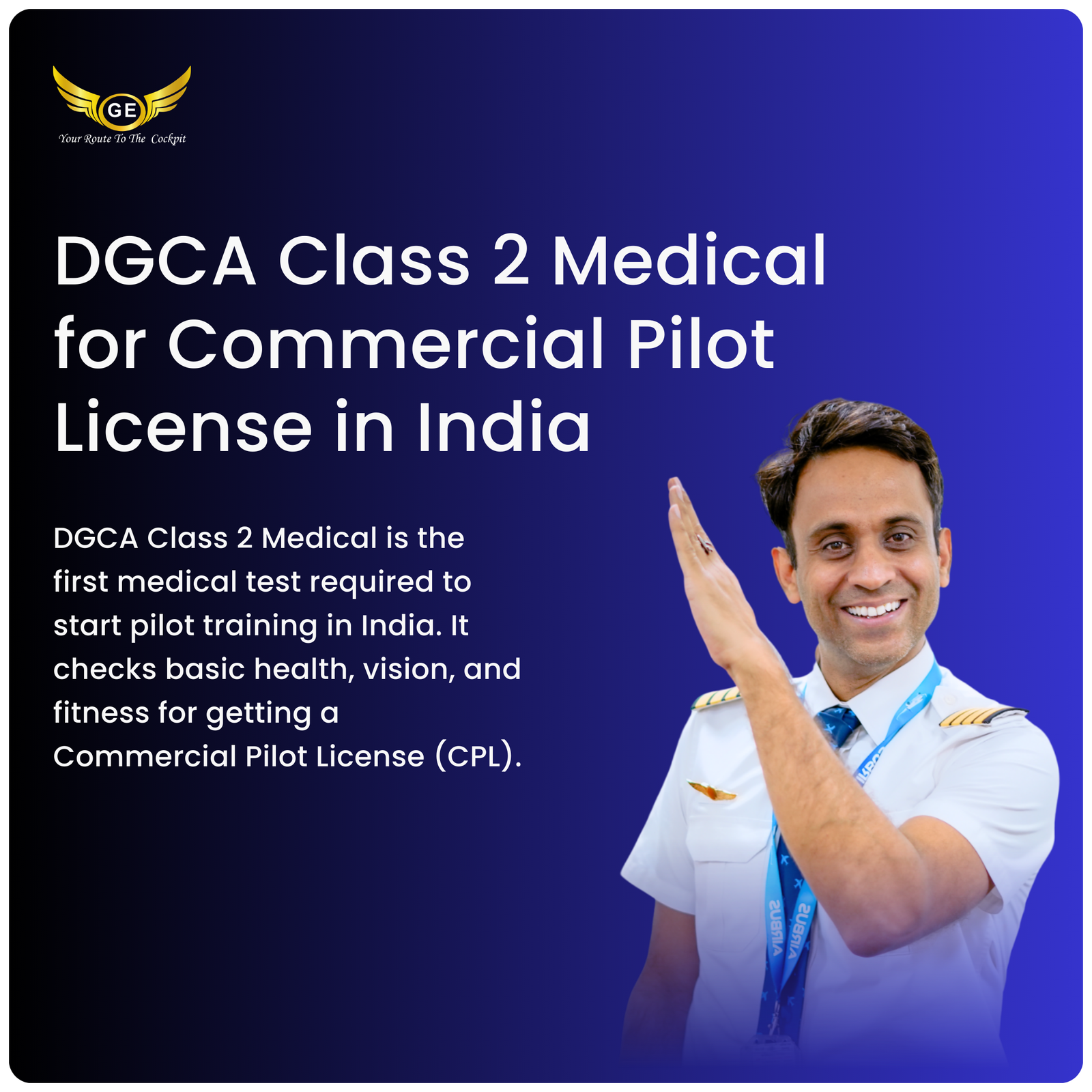 DGCA Class Medical for Commercial Pilot License in India